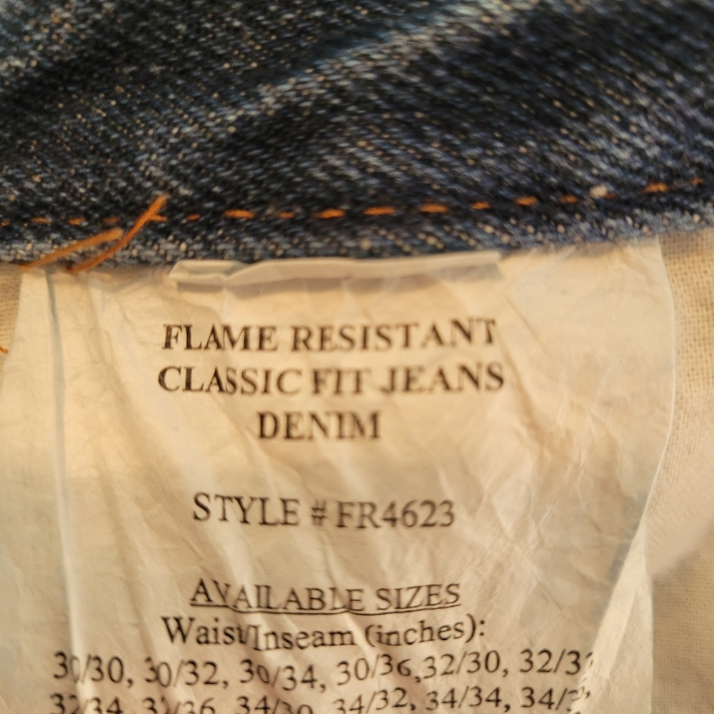Rasco 14 oz. Flame Resistant Classic Fit mens jeans - 42 X 32.     U27 - Picture 7 of 7